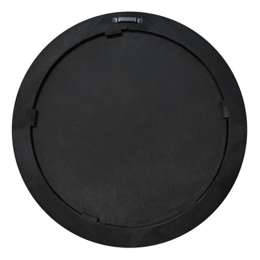 La Vista Black Oak & Gold Round Wall Mirror - 500mm at Online8 Furniture Auckland NZ