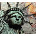 Lady Liberty Aluminium Wall Art 60x120 at Online8 Furniture Auckland NZ