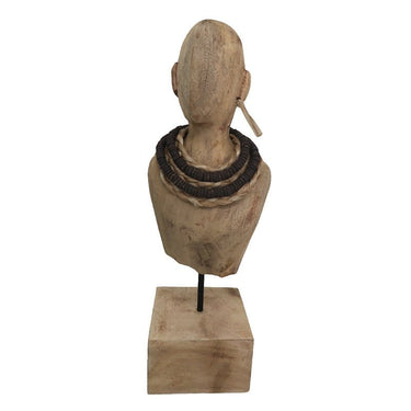 Lady Wooden Bust - Hand Carved at Online8 Furniture Auckland NZ