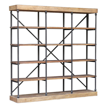 Large Elm Industrial Bookcase at Online8 Furniture Auckland NZ