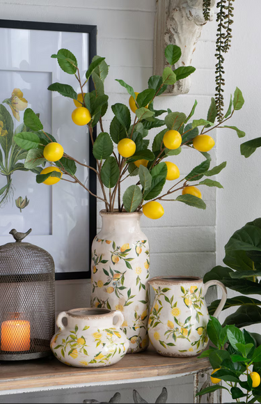 Lemon & Leaves Planter at Online8 Furniture Auckland NZ