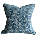 Leopard Design Cushion Cover - Blue & White at Online8 Furniture Auckland NZ