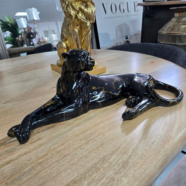 Leopard Statue - Black at Online8 Furniture Auckland NZ