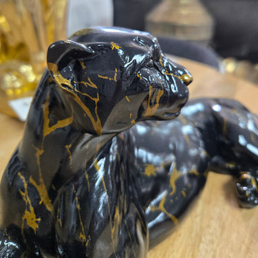 Leopard Statue - Black at Online8 Furniture Auckland NZ