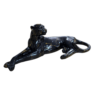 Leopard Statue - Black at Online8 Furniture Auckland NZ
