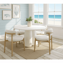 Lima Rendered Round Dining Table at Online8 Furniture Auckland NZ