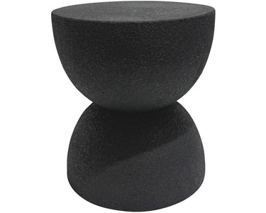 Livi MGO Stool - Black in durable stone-like magnesium oxide with a sculptural shape