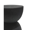 Black concrete-look Livi stool that doubles as a side table or plant stand