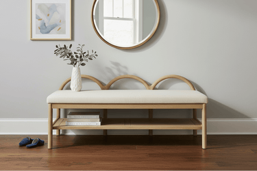 Lloyd Bench Seat with Shelf at Online8 Furniture Auckland NZ