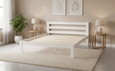 Loft Bed Frame - White at Online8 Furniture Auckland NZ