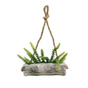 Log Cement Hanging Planter Small at Online8 Furniture Auckland NZ