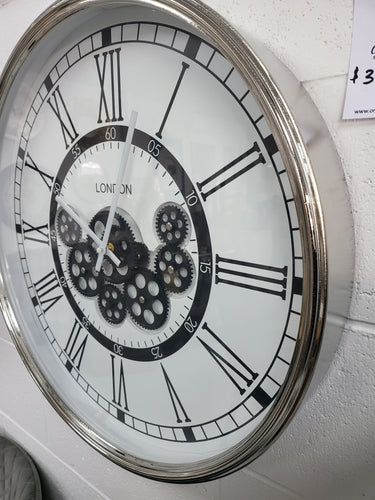 London Gear Wall Clock - White at Online8 Furniture Auckland NZ