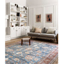 Loren Floor Rug - Blue/Brick at Online8 Furniture Auckland NZ