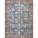 Loren Floor Rug - Blue/Brick at Online8 Furniture Auckland NZ