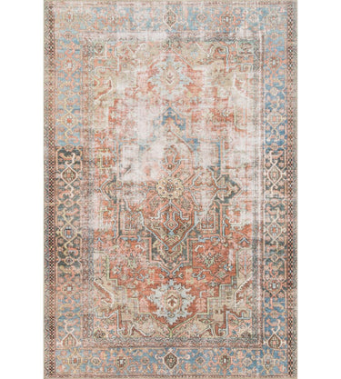 Loren Rug Terracotta/Sky | 152x229 at Online8 Furniture Auckland NZ
