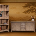 Lotus & Jade 4 Door 3 Drawer Buffet - Reclaimed Pine at Online8 Furniture Auckland NZ