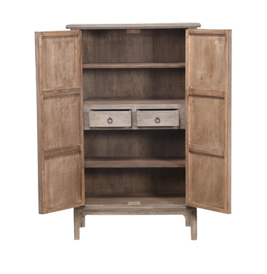 Lotus & Jade Tall 2 Door Cabinet - Poplar at Online8 Furniture Auckland NZ