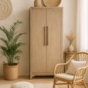 Lotus & Jade Tall 2 Door Cabinet – Poplar at Online8 Furniture Auckland NZ