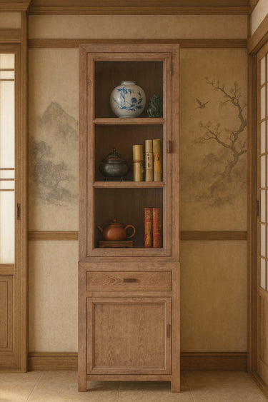 Lotus & Jade Tall Single Dresser - Elm at Online8 Furniture Auckland NZ