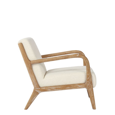 Luca Occasional Chair | Cream & Washed Oak at Online8 Furniture Auckland NZ
