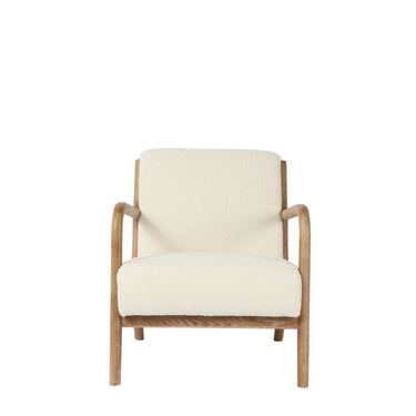 Luca Occasional Chair | Cream & Washed Oak at Online8 Furniture Auckland NZ