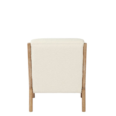 Luca Occasional Chair | Cream & Washed Oak at Online8 Furniture Auckland NZ