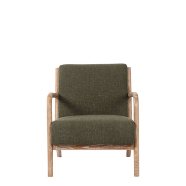Luca Occasional Chair | Juniper Green & Washed Oak at Online8 Furniture Auckland NZ