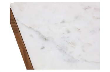 Lucia Acacia & Marble Side Table - Oak Finish at Online8 Furniture Auckland NZ