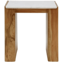 Lucia Acacia & Marble Side Table - Oak Finish at Online8 Furniture Auckland NZ