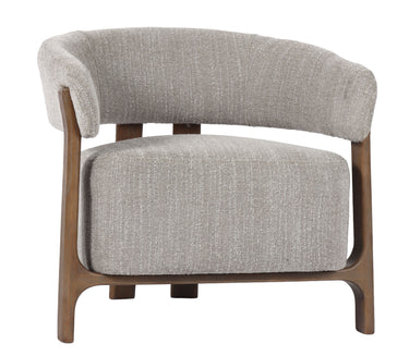 Luna Occasional Chair & Ottoman Set - Taupe at Online8 Furniture Auckland NZ