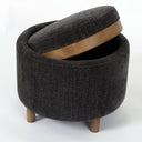 Luna Ottoman - Steel W/ Reversible Ash Wooden Tray at Online8 Furniture Auckland NZ