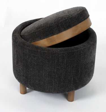 Luna Ottoman - Steel W/ Reversible Ash Wooden Tray at Online8 Furniture Auckland NZ