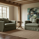 Luxe 1-Seater Slipcover Armchair | Forest Green at Online8 Furniture Auckland NZ