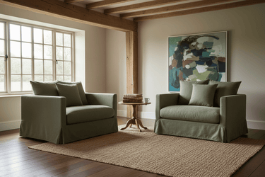 Luxe 1-Seater Slipcover Armchair | Forest Green at Online8 Furniture Auckland NZ