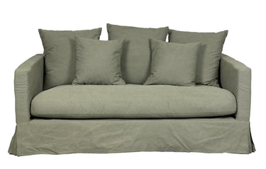 Luxe 2 Seater Slip Cover Sofa - Forest Green at Online8 Furniture Auckland NZ