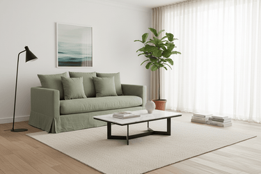 Luxe 2-Seater Slipcover Sofa - Forest Green at Online8 Furniture Auckland NZ