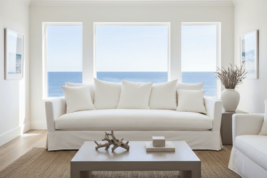 Luxe 4-Seater Slipcover Sofa | Natural Cream at Online8 Furniture Auckland NZ