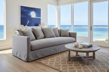 Luxe 4-Seater Slipcover Sofa | Slate Gray at Online8 Furniture Auckland NZ