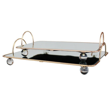 Luxe Decorative Rectangular Tray Set/2 at Online8 Furniture Auckland NZ