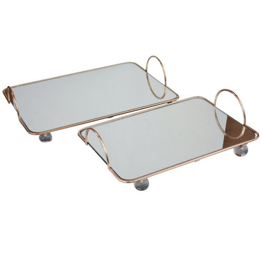 Luxe Decorative Rectangular Tray Set/2 at Online8 Furniture Auckland NZ