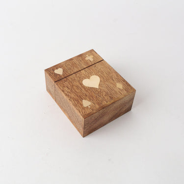 Luxe Mango Wood Single Card Box – Natural at Online8 Furniture Auckland NZ