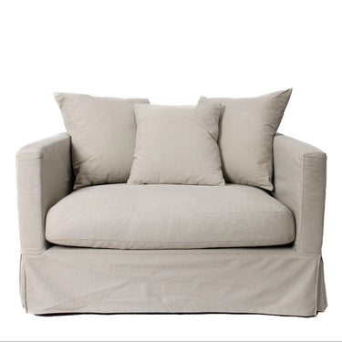 Luxe Slip Cover 1 Seat Slip Cover Sofa - Toffee at Online8 Furniture Auckland NZ