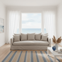 Luxe Slip Cover 3 Seat Slip Cover Sofa - Toffee at Online8 Furniture Auckland NZ