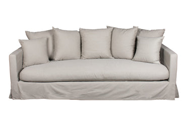 Luxe Slip Cover 3 Seat Slip Cover Sofa - Toffee at Online8 Furniture Auckland NZ