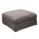 Luxe Slip Cover Ottoman - Gray at Online8 Furniture Auckland NZ
