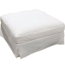 Luxe Slipcover Ottoman - Cream at Online8 Furniture Auckland NZ