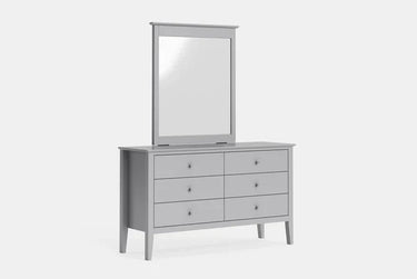 Mabel 6 Drawer Dresser & Mirror at Online8 Furniture Auckland NZ