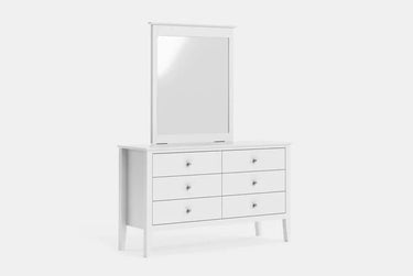 Mabel 6 Drawer Dresser & Mirror at Online8 Furniture Auckland NZ