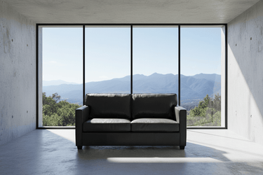 Madison Aged Leather 2 Seater Sofa - Belon Black at Online8 Furniture Auckland NZ