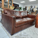Madison Aged Leather 2 Seater Sofa - Vintage Cigar at Online8 Furniture Auckland NZ